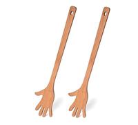Fisura - Originale cucchiaio a forma Set di 2 spatole per cucinare. Cucchiaio in legno di faggio. Accessori da cucina resistenti al calore. (Mano)