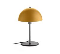 Fisura - Originale lampada da tavolo gialla, grigia e nera. Lampada da comodino in acciaio con cavo di 150 centimetri. 18 x 32. Lampadina E14 non inclusa.