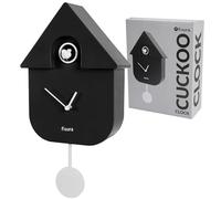 Fisura - Orologio a cucù. Orologio da parete. Orologio da parete regalo originale. 3 batterie AA non incluse. Misure: 21,5 x 8 x 41,5 cm. Plastica ABS. (Nero)