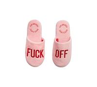 Fisura - Pantofole con messaggio Pantofole con antiscivolo. Regalo originale (Off, Rosa 36-40)