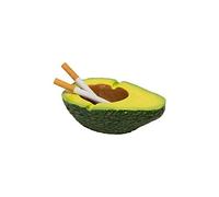 FISURA - Posacenere da Tavolo a Forma di Avocado. Divertente Design Verde in Ceramica per Esterni o Interni. Misure: 13x8x5 Centimetri