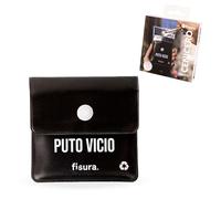 Fisura - Posacenere portatile tascabile “Puto vicio”. Accessorio ideale per auto, gite ed eventi. Bustina portacenere originale, riutilizzabile e leggera. Misura 8 x 8 cm.