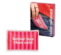 Fisura - Scaldamani originale “Better Late”. Mini scaldamani in gel riutilizzabile da tasca. Accessorio invernale portatile per mani calde. Ideale per attività all’aperto. 1 pezzo