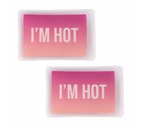 Fisura - Scaldamani originale “I’m hot”. Mini scaldamani in gel da tasca, riutilizzabile. Per avventure all'aria aperta o giornate fredde. Pratico e originale accessorio. 2 unità.