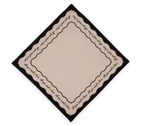 Fisura - Sciarpa collo donna originale all you need is love. Bandana multiuso per collo, testa o borsa beige e nero. 70 x 70 cm. Regalo da donna