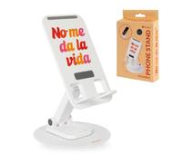 Fisura - Supporto per cellulare da tavolo pieghevole originale "No me da la vida". Supporto per telefono da tavolo pieghevole, con base antiscivolo, compatibilità universale con iPhone, Samsung