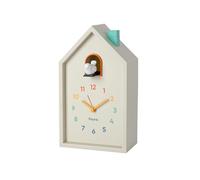 FISURA - Sveglia a cucù casetta multicolore. Sveglia analogica originale. Sveglia con lancette, tasto snooze e luce. Funzionamento: 3 batterie AA (non incluse)