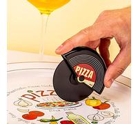 FISURA - Tagliapizza originale. Tagliapizza con rotella divertente. Coltello per pizza in acciaio inox e ABS. Misure: 7,5 centimetri x 5,5 centimetri. (Vinile, nero)