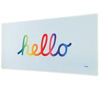 Fisura - Tappetino per Mouse XXL. Tappetino per Mouse da Gioco Tappetino per Mouse Extra Large con Base Antiscivolo. Tappetino da scrivania 80 x 35 cm. (Azzurro Hello)