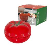 Fisura - Timer da cucina originale a forma di pomodoro. Minutiero analogico da 60 minuti, conto alla rovescia per bambini e metodo Pomodoro. Ottimo per cucina e giochi.