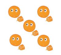 Fisura Ventaglio rotondo pieghevole Occhi. Ventilatore a mano pieghevole originale. Frisbee arancione divertente. 5 pezzi. Ventaglio portatile per feste. 20 cm., Occhi, 5 unità, Taglia unica