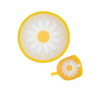 Fisura - Ventaglio rotondo pieghevole. Ventilatore portatile pieghevole originale. Frisbee pieghevole. Ventaglio portatile per feste. 20 cm. (Margarita, 1 unità)
