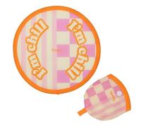 Fisura - Ventaglio rotondo pieghevole. Ventilatore portatile pieghevole originale. Frisbee pieghevole. Ventaglio portatile per feste. 20 cm. (I'm chill)