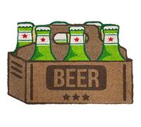 Fisura - Zerbino d'ingresso con forma. Originale zerbino in cocco con base antiscivolo in PVC. Misure: 70 x 40 cm. (Birre, marrone)