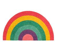 Fisura - Zerbino d'ingresso con forma. Originale zerbino in cocco con base antiscivolo in PVC. Misure: 70 x 40 cm. (Arcobaleno, multicolore)