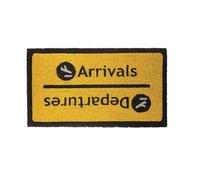 Fisura - Zerbino Moderno in Cocco con Fondo Antiscivolo in PVC. Zerbino Originale Dipinto a Mano. Dimensioni: 70 cm x 40 cm. (Arrivi, Giallo)