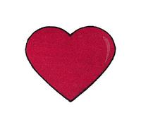 Fisura - Zerbino d'ingresso con forma. Originale zerbino in cocco con base antiscivolo in PVC. Misure: 70 x 40 cm. (Cuore, rosso)