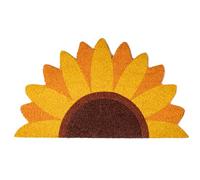 Fisura - Zerbino d'ingresso con forma. Originale zerbino in cocco con base antiscivolo in PVC. Misure: 70 x 40 cm. (Girasole, giallo)