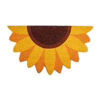 Fisura - Zerbino d'ingresso con forma. Originale zerbino in cocco con base antiscivolo in PVC. Misure: 70 x 40 cm. (Girasole, giallo)