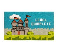 Fisura - Zerbino moderno in cocco con fondo antiscivolo in PVC. Zerbino originale dipinto a mano. Dimensioni: 70 cm x 40 cm. (Livello completo, multicolore)