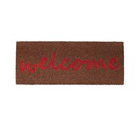 Fisura - Zerbino ingresso casa in cocco Welcome con supporto antiscivolo in PVC. Zerbino esterno divertente. Dipinto a mano. Misure: 70 cm x 28 cm