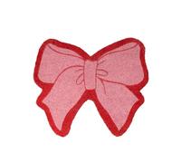 Fisura - Zerbino originale “fiocco rosa” in fibra di cocco con base antiscivolo in PVC. Tappeto d’ingresso rosa e rosso a forma di fiocco. Dimensioni: 58,5 cm x 50 cm.