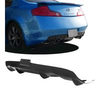 Fit 03-06 Infiniti G35 Coupe 2dr Paraurti Posteriore Lip Diffusore 2 Fin PU Nero