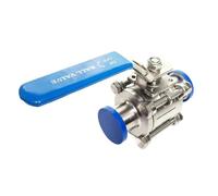 Fit 19/25/32mm Pipe OD x 1.5" Tri Clamp Full Port 3-PC Ball Valve SUS304 Stainless Steel Homebrew Beer(32mm,SUS316L)