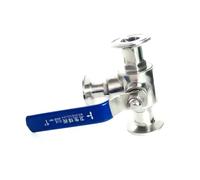 Fit 25mm 1" Pipe OD x 1.5" Tri Clamp L-Port Ball Valve SUS 316L Stainless Beer Brewing Home Factory