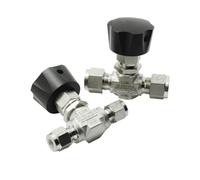 Fit 3 6 8 10 12mm 1/8" 1/4" 3/8" 1/2" OD Tube Compression Needle Valve Crane 316 Stainless Steel Flow Control Forged 3000 PSI(Liquid,10mm)