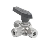 Fit 3 6 8 10 12mm 1/8" 1/4" 3/8" 1/2" OD Tube Tee L-Port Ball Valve Compression Union 304/316 Stainless Propane(12mm)