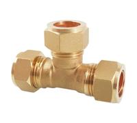 Fit 6 8 10 12 14 15 16 18 19 20 22 25 28mm Tube Compression Union Brass Pipe Fitting Tee 3 Ways Connector Water Gas Oil(28mm) Plumbing Fittings