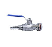 Fit 6mm Hose Barb x 1/2" BSPT Male 304 Stainless Steel Bulkhead Ball Valve For Water Tank Beer Keg