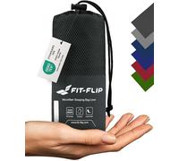 Fit-Flip Lenzuola sacco a pelo ultraleggero da viaggio, sacco a pelo in microfibra con scomparto per cuscino, sacco a pelo estivo morbido in seta, sacco lenzuolo anche come sacco a pelo (grigio scuro)