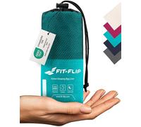 Fit-Flip Sacco Lenzuolo da Viaggio - 100% Cotone - Sacco a pelo da 325 g con scomparto per cuscino - Sacco Letto singolo ultraleggero e compatto - Sacco a Pelo leggero Estivo (Colore: Truchese)