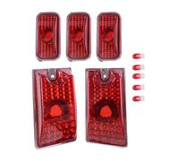 Fit for 2003-09 Hummer H2 H2 SUT 2005-09 Red LED Cab Roof Marker Lights Kit 5x