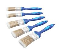Fit for the Job Set di pennelli fai-da-te da 5 pezzi per una finitura liscia con vernici a emulsione, lucide e satinate - cont. 2 spazzole da 1", 2 spazzole da 1,5", 1 spazzola da 2".