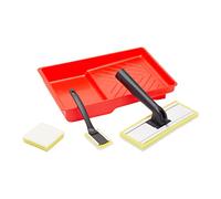Fit For The Job Set di tamponi per vernice con sistema a 7 clic da 5 pezzi, panno ad alta capacità per una copertura rapida e accurata con vernici a emulsione