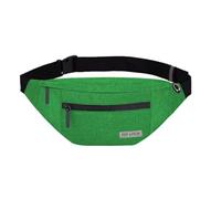 FIT&FUN Marsupio Uomo Donna Unisex, Marsupio Impermeabile, con 4 Tasche con cerniera e foro per jack di cuffie, Cintura Regolabile, Allenamento all'aperto, Escursionismo, Città. (Verde-m)
