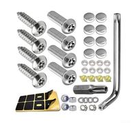 Fit Hardware di ricambio per la maggior parte delle auto, anteriore e posteriore, finiture esterne automobilistiche - Set di viti antifurto in acciaio