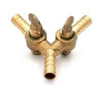 Fit Hose Inner Diameter 10mm Barbed Y 3 Ways Brass Shut Off Valve Gas Valves For Fuel Air Gas HTEJFUXQE