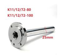 Fit K11-80 K12-80 K11-100 K12-100 K72-100 Mandrino Paletta Mandrino Albero OD 25mm Lunghezza 205mm Flangia Posteriore Piastra di Base Adattatore (Color : K11 K12 K72 80mm)