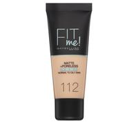 Fit Me Matte&Poreless 112 Soft Beige Fondotinta Effetto Seconda Pelle 30 ml Maybelline New York