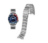 Fit per la fascia di acciaio inossidabile solido Seiko n. 5 20 mm 22mm Sports cinghia da uomo Skx007 Skx009 SRPD63K1 SKX175 Braccialetto curvo giubileo