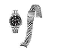 Fit per la fascia di acciaio inossidabile solido Seiko n. 5 20 mm 22mm Sports cinghia da uomo Skx007 Skx009 SRPD63K1 SKX175 Braccialetto curvo giubileo