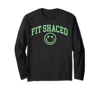 Fit Shaced Funny St Patrick's Paddys Irish Drinking Shamrock Maglia a Manica