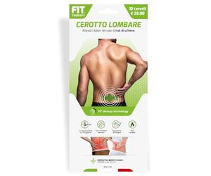FIT THERAPY - Cerotti Antidolorifici e Antinfiammatori Lombari - Per Mal di Schiena, Lombalgia, Nervo Sciatico - NON SCALDA, Impermeabile, Senza Farmaci, Dura 5 Giorni (10 Cerotti)