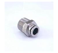 Fit Tube O.D 10mm-1/2" Male 304 Stainless Pneumatic Straight Push in Fitting Quick Connector