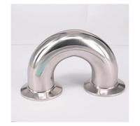 Fit Tube O.D 19mm Ferrule O/D 50.5mm 304 Stainless Steel Ferrule 180 Degree Elbow Pipe Fitting