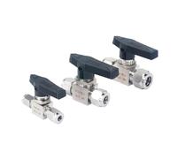 Fit Tube O.D 3/4/6/8/10/12/14/16/18/20mm 1/8" 1/4" 3/8" 1/2" 304 Stainless Compression Fitting Shut off Ball Valve PN 6.4(14mm)